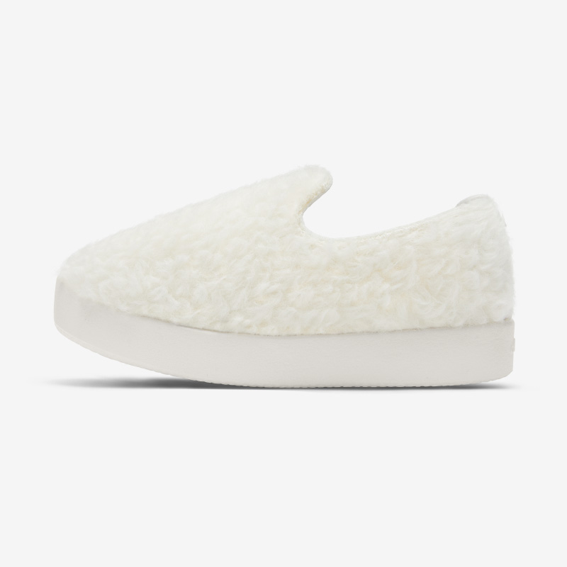 Smallbirds Wool Loungers - Little Kids - Natural White Fluffs ID=U6eIMF7V
